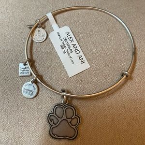 Alex and Ani Prints Of Love silver bangle